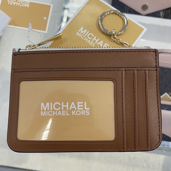Michael Kors Jet Set Travel Small Leather Top Zip Coin Pouch With ID - Picture 8 of 16